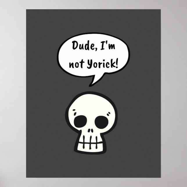 Typ, ich bin nicht Yorick! Poster (Vorne)