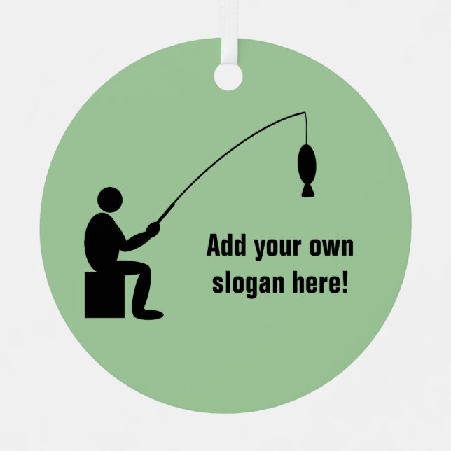 Typ im Fischfang - Angeln mit Fischen online - jed Ornament Aus Metall (Vorderseite)