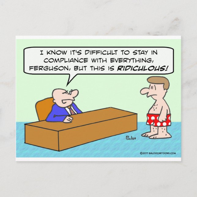 Typ in Unterwäsche ist nicht konform Postkarte (Vorderseite)