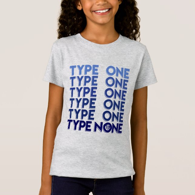 Typ Keine [blau/grau] T-Shirt (Vorderseite)