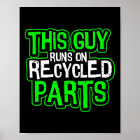 Typ läuft auf Gerecycelt Design Nierenerkrankung