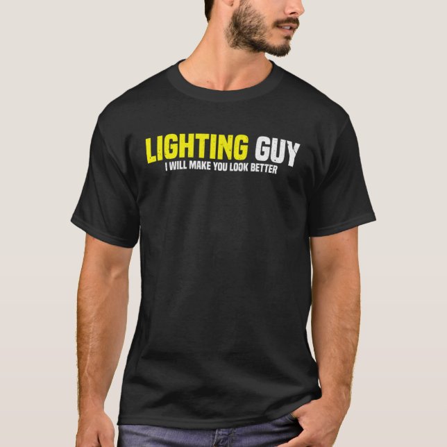 Typ leuchten Designer Bühne Crew Member T-Shirt (Vorderseite)
