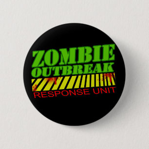 Typ Mädchen untot Zombies lustiges Zombie-Shirt Button