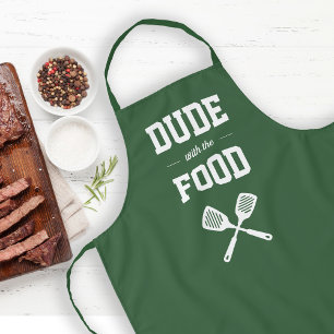 Typ mit dem Essen Lustiger Jägergrün-Grillmeister Schürze