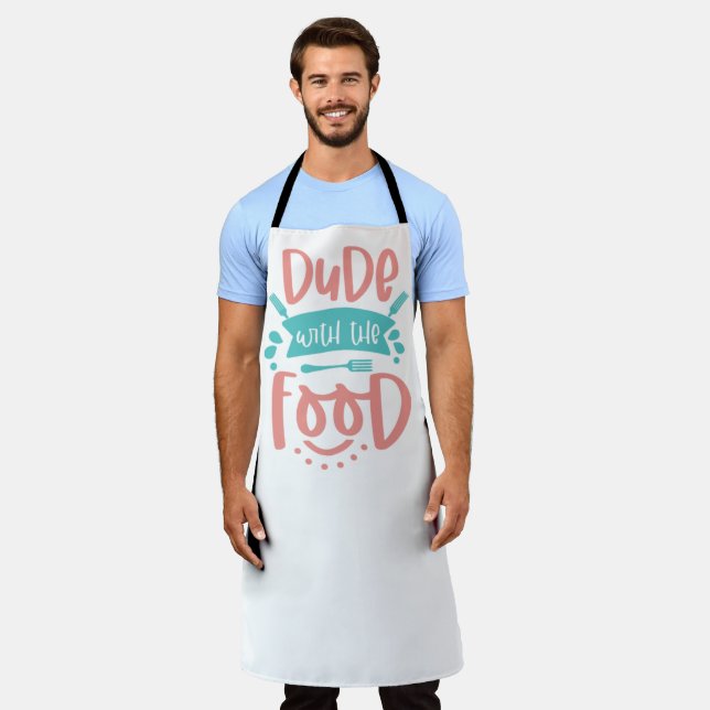Typ mit dem Essen Schürze (Getragen)