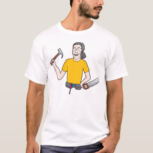 Typ mit einem Hammer T-Shirt