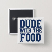 Typ mit Lebensmittelblau