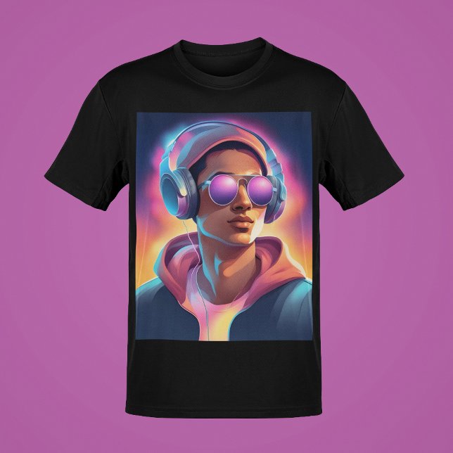 Typ Musikportrait Cool Swag Young Typ Style T-Shirt (Von Creator hochgeladen)
