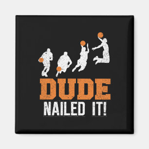 Typ nagelte es Niedlich Basketball Game Vintag Bal Magnet