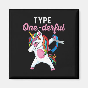 Typ Onederful Dabbing unicorn Typ 1 Diabetes Awa Magnet