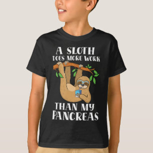 Typ Onederful Lazy Niedlich Sloth Typ 1 Diabetes A T-Shirt