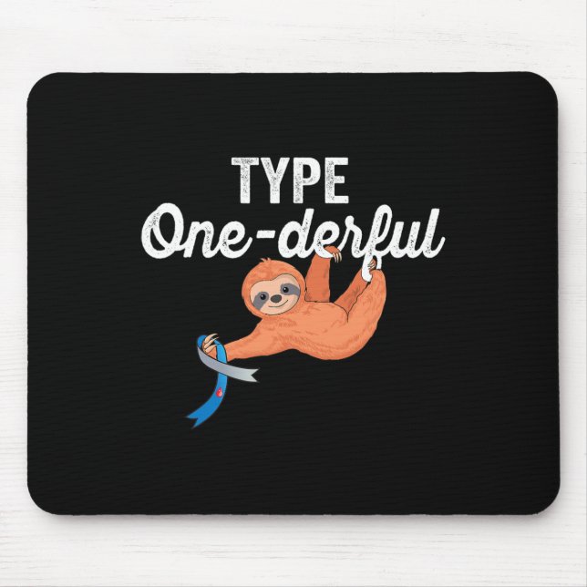 Typ Onederful niedliche Schläge Typ 1 Diabetes Awa Mousepad (Vorne)