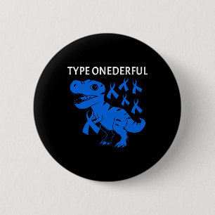 Typ Onederful T-rex Typ-1 Diabetes Bewusstsein Button