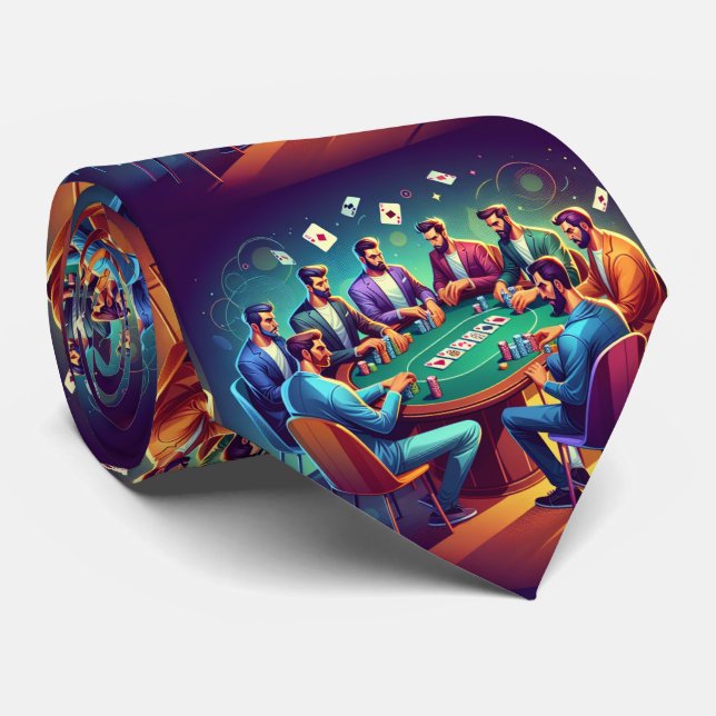 Typ Poker spielen Krawatte (Gerollt)