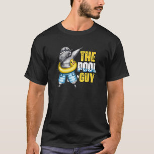 Typ Pool Entdeckungsreise Raccoon Urlaub Sommersch T-Shirt