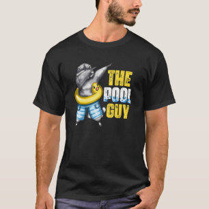 Typ Pool Entdeckungsreise Raccoon Urlaub Sommersch T-Shirt