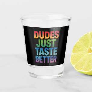 Typ probieren einfach besser Gay Pride LGBTQ Schnapsglas