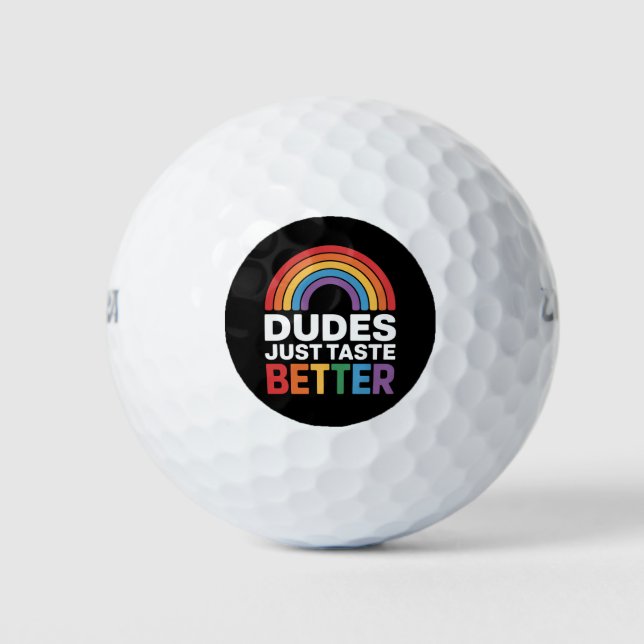 Typ probieren einfach besser Gay Rainbow LGBTQ Golfball (Vorderseite)