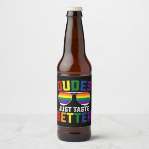 Typ probieren einfach besseren Gay LGBT Prix Bierflaschenetikett