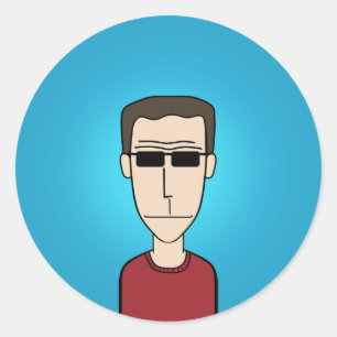 Typ Runder Aufkleber