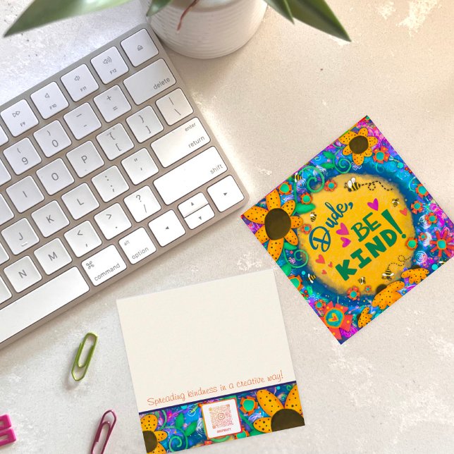 Typ Seien Sie nette Inspirivity Hummel Kindness Ca Quadratische Visitenkarte (Von Creator hochgeladen)