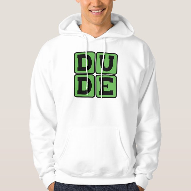 TYP Slang Bro Funny Four Letter Design Slacker Hoodie (Vorderseite)