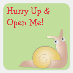 Typ Snailey Quadratischer Aufkleber