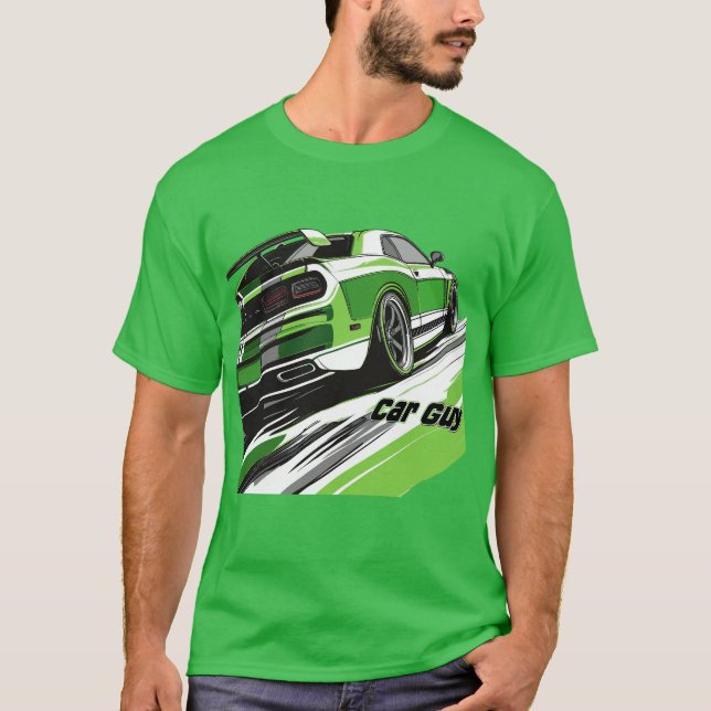 Typ Turbo Sports Race Car T-Shirt (Vorderseite)