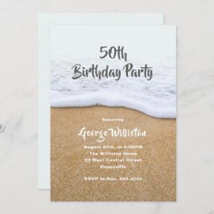 Typ unter dem Motto "Beach Themed Party - Einladun Einladung