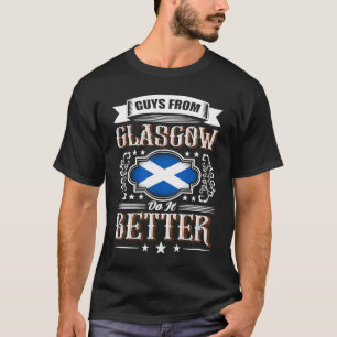Typ von GLASGOW verbessern schottische Flagge T-Shirt