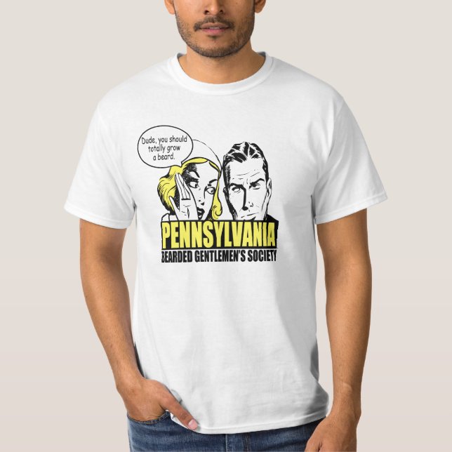 Typ wachsen einen Bart T-Shirt (Vorderseite)