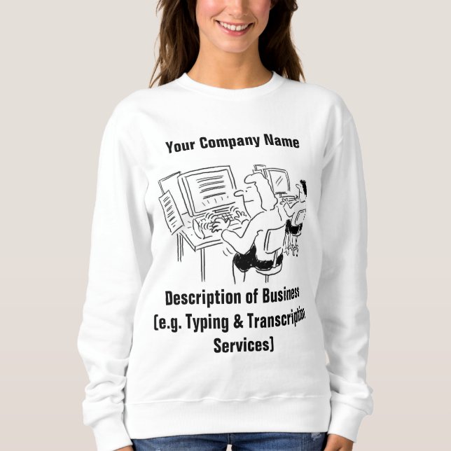 Typdienste für Dateneingabestellen Sweatshirt (Vorderseite)