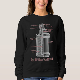 Type 99 Kiska Japanese WW2 Hand Grenade Diagram_1 Sweatshirt