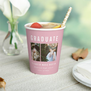 Type Abschluss Multi-Foto griechisch rosa Party De Pappbecher