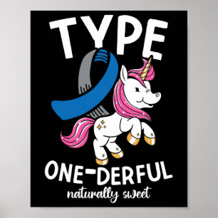 Type One Derful Natürlich Süße Diabetes  Poster