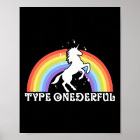 Type Onederful Typ-1-Diabetes-Einhorn-Regenbogen-B