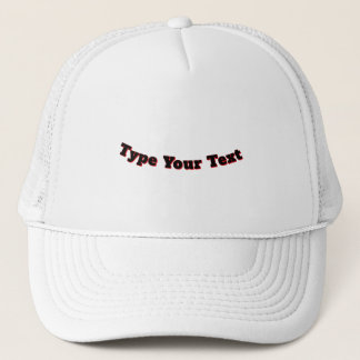 Type Your Text Headwear White-Cap Modern Elegant  Truckerkappe