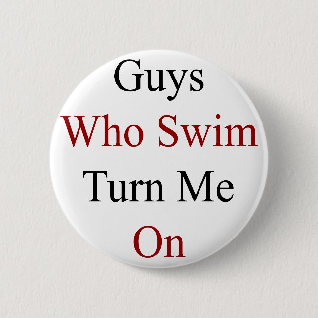 Typen, die schwimmen, schalten mich ein button (Vorderseite)