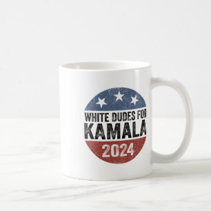 Typen für Kamala Harris 2024 Retro-Button-Wahl Kaffeetasse