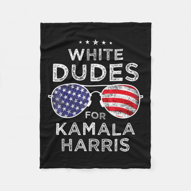 Typen für Kamala Harris Sungles Retro Fleecedecke (Vorderseite)