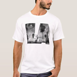 Typen L.A. ist brennendes Untergrund graffitti T-Shirt