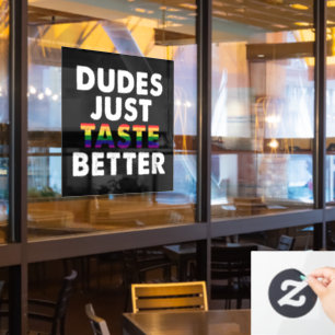 Typen schmecken einfach besser Gay Pride Geschenki Fensteraufkleber