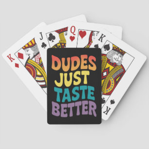 Typen schmecken einfach besser Gay Pride Vintage Spielkarten