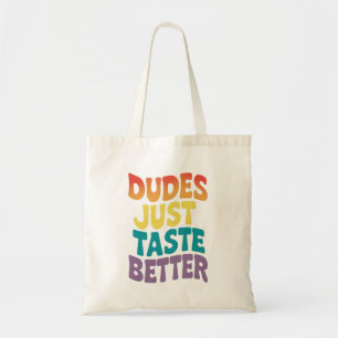 Typen schmecken einfach besser Gay Pride Vintage Tragetasche