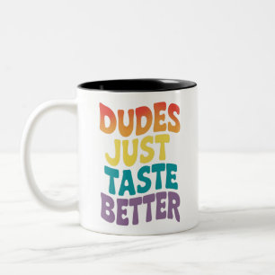 Typen schmecken einfach besser Gay Pride Vintage Zweifarbige Tasse