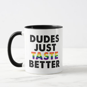 Typen schmecken einfach besser Schwules Geschenkid Tasse