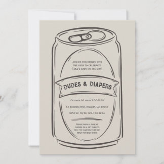 Typen und Windeln Kinderdusche Einladung für Männe