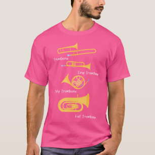 Typen von Trombonen - Trombonist Jazz Music Player T-Shirt