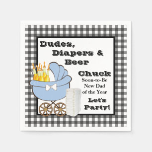 Typen, Windeln und Bier Daddy Dusche Party Napkins Serviette
