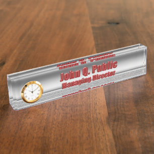 Typenschild aus abgeschrägtem Stahl Namensplakette